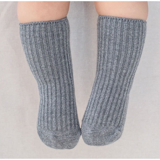 Vớ Cotton Chống Trượt Màu Sắc Đơn Giản Cho Bé 0-5 Tuổi