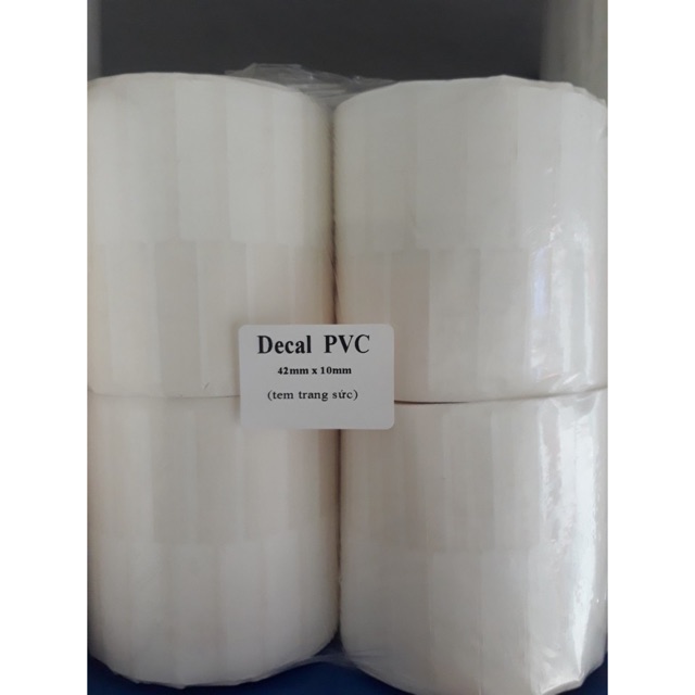 10Cuon Tem pvc nhãn mã vạch tiệm vàng bạc 42x10mm 3570 tem / cuộn