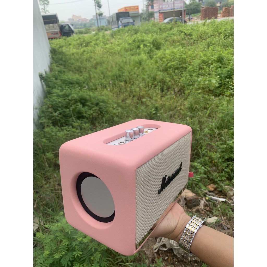 combo Vỏ box đã bọc da kiểu dáng MarshaII KT 23x14x13.5 kèm theo e căng mashall và 2 cộng hưởng 2 bên.