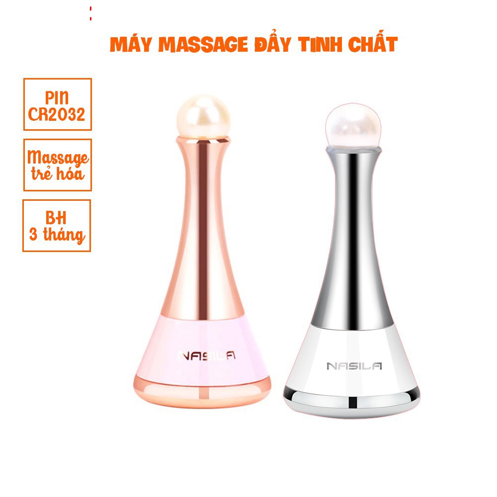 Máy massage mặt ion cầm tay, Matxa làm đẹp trẻ hóa nâng cơ da mặt - Tặng Pin dự phòng, Bảo hành 3 tháng - Kaizo Mart
