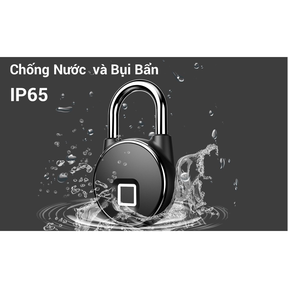 Ổ Khóa Vân Tay Thông Minh, Chống Nước Anytek P22+, Dùng Bluetooth