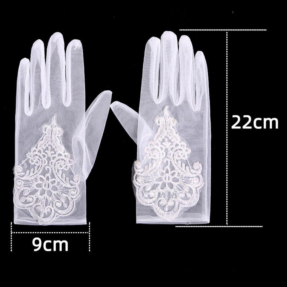 DYRUIDOJ Găng Tay Lưới Hở Ngón Thanh Lịch Cho Nữ