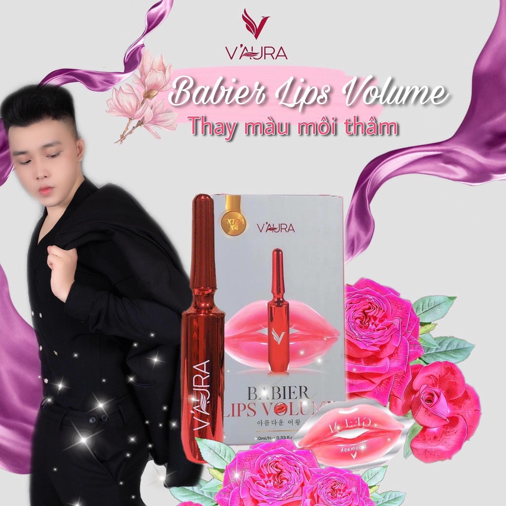 Tinh Chất Cấy Môi Vaura Babier Lips Volume ,mờ thâm làm hồng môi sau 7 ngày