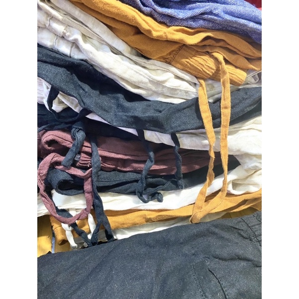 Quần nữ LINEN cạp chun 0LD NA VY