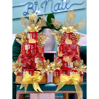 Set Đồ Trang Trí Tháp Bánh - Phụ Kiện Làm Oản Tài Lộc Trưng Bày Dịp Lễ, Tết Rước May Mắn