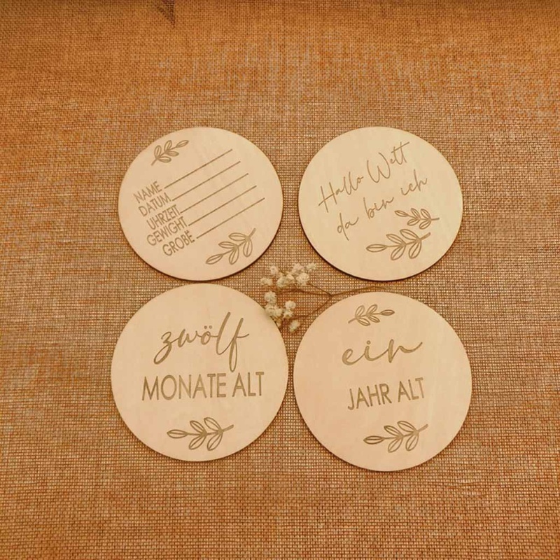 Thẻ Đánh Dấu Cột Mốc Phát Triển Theo Tháng Làm Phụ Kiện Chụp Ảnh Cho Bé Sơ Sinh