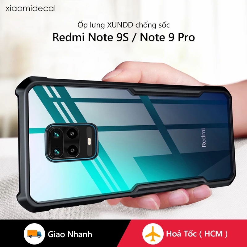 Ốp lưng XUNDD Redmi Note 9S / Note 9 Pro / Note 9 Pro Max Mặt lưng trong, Viền TPU, Chống sốc