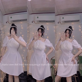 ĐẦM CỔ YẾM TAY CỘT NƠ [BIGSIZE 60-90KG]