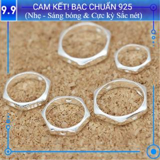 Charm bạc s925 bọc lục giác kiểu 2 ch007
