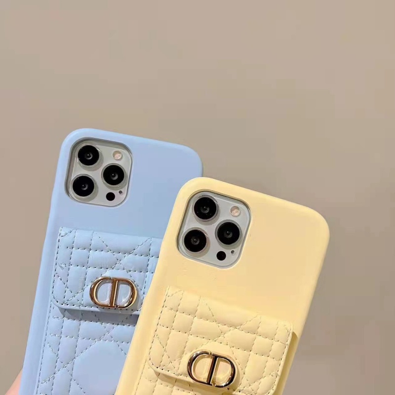 Ốp Điện Thoại Màu Kẹo Ngọt Có Ngăn Đựng Thẻ Sang Trọng Cho iPhone 14 13 12 11 Pro Max