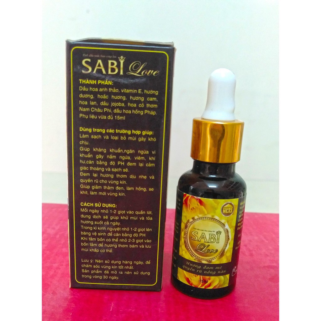 Nước Hoa Vùng Kín SABI LOVE (15ml)( Hàng chính hãng công ty NCT3 ) | BigBuy360 - bigbuy360.vn