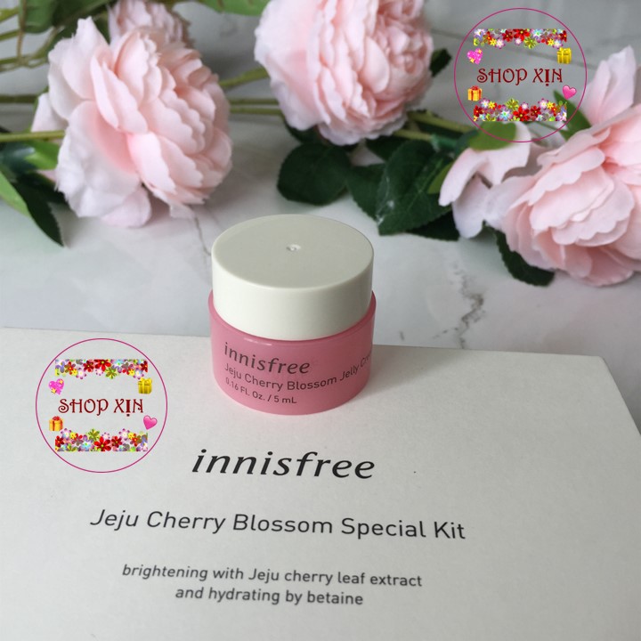 Bộ Dưỡng Ẩm, Trắng Da HOA ĐÀO - INNISFREE JEJU CHERRY BLOSSOM Special Kit (Hàn Quốc 100%, Best Seller của Innisfree)