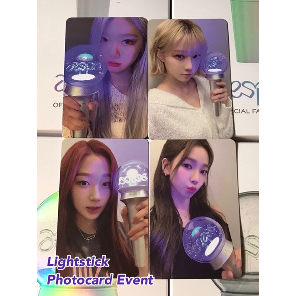 Thẻ Ảnh aespa Girls Lightstick Event 1,2,3 POB