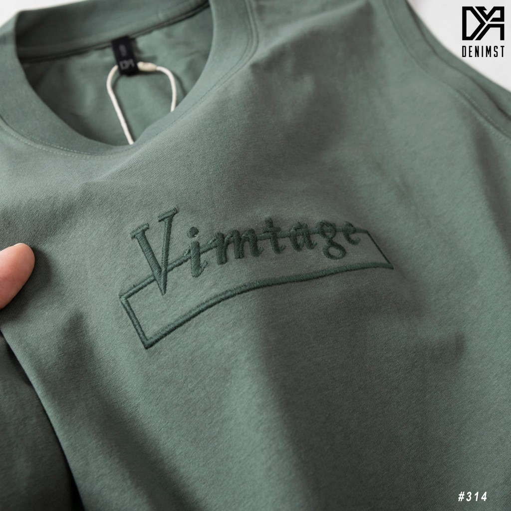 Áo Tanktop VINTAGE DENIMST 314 Chất Cotton Co Dãn, Mềm Mại, Thoáng Mát, Dáng Suông