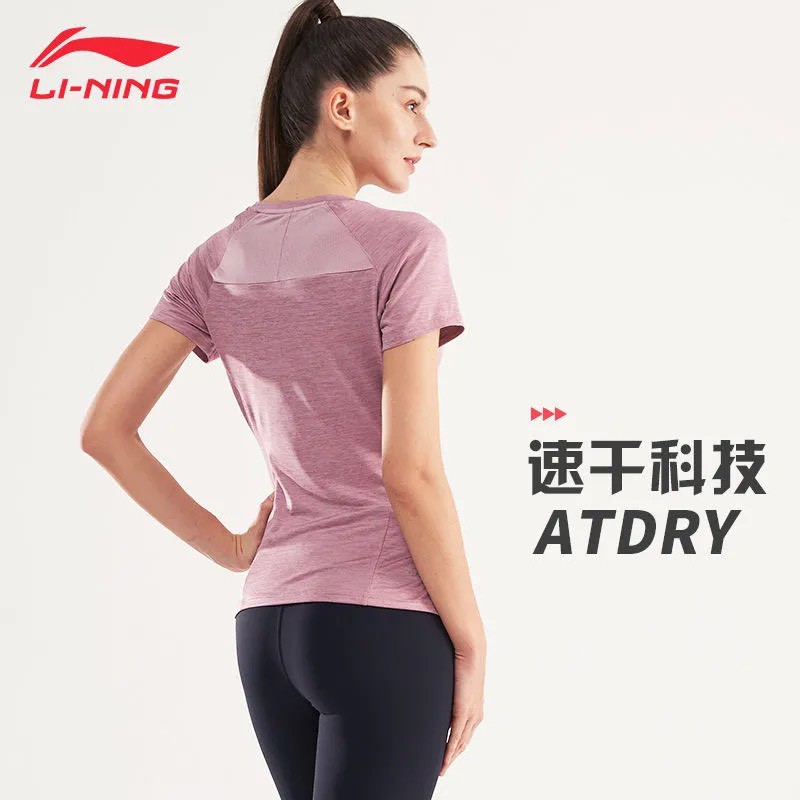 Áo thể thao nữ Lining tập luyện new ATSP348 đen