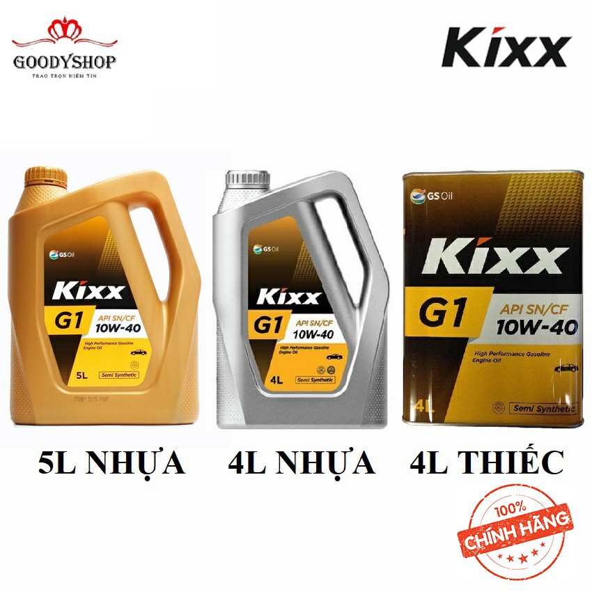 Nhớt Kixx G1 – Dầu động cơ xăng Kixx G1 SN 5W30 5L/Can nhựa