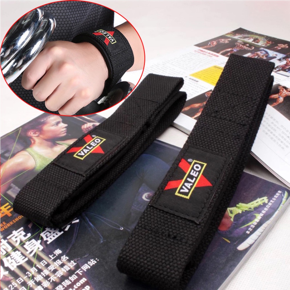DÂY KÉO LƯNG TẬP GYM VALEO Lifting Straps -Hỗ trợ Deadlift, kéo tạ, lên xà