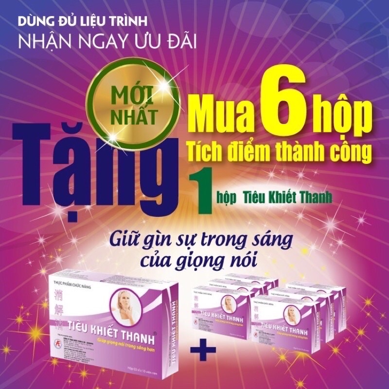 Tiêu Khiết Thanh - Cải Thiện Khản Tiếng, Mất Tiếng (hộp 30 viên)