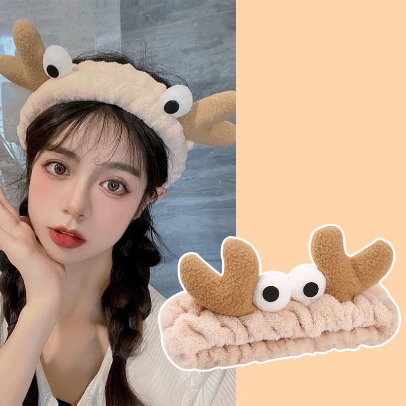 Băng Đô Cài Tóc Hình Sừng Hươu Dễ Thương Thời Trang Cho Nữ