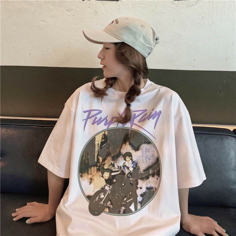 Áo thun tay lỡ Unisex Purple Rain