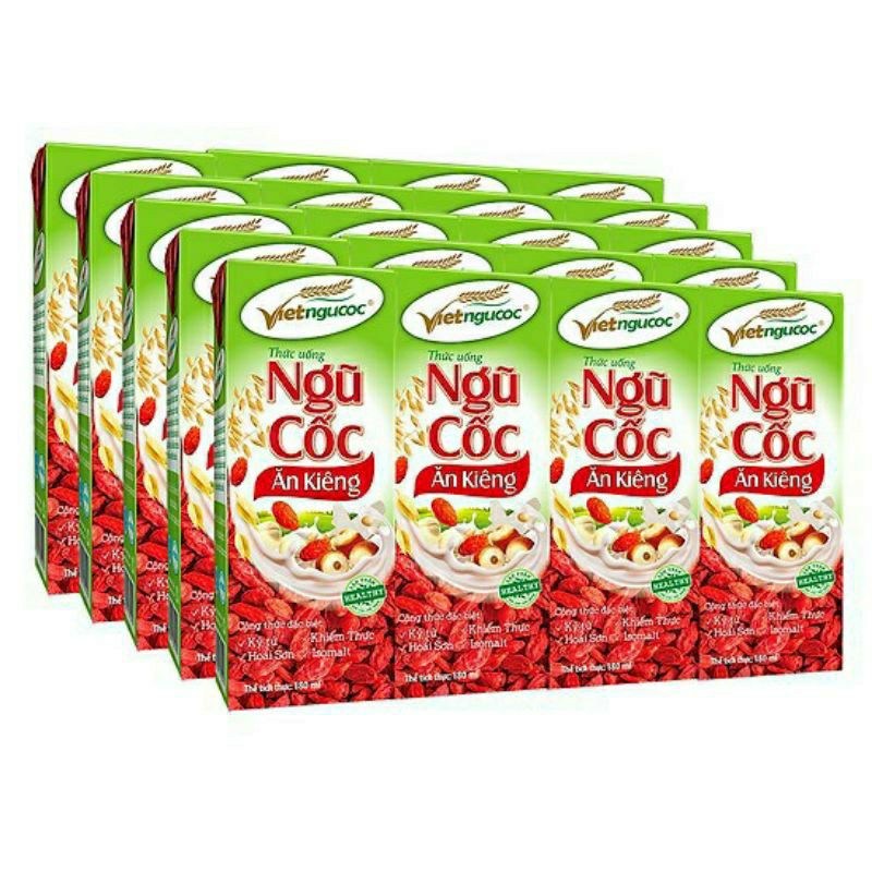 thức uống ăn kiêng uống liền việt ngũ cốc thùng 10 vỉ 40 hộp 180ml