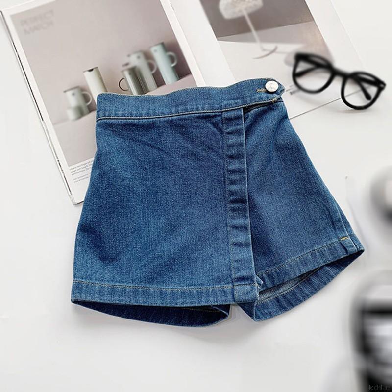Quần short denim giả váy Hàn Quốc cho bé gái