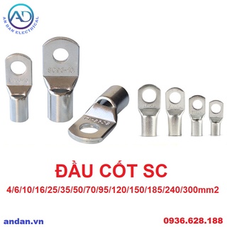 Đầu cốt sc, cos sc 70-10, 70-12, 95-10, 95-12, 120-12, 120-14, 150-12, 150-14, 185-12, 185-14, 240-12, 240-14, 300-16