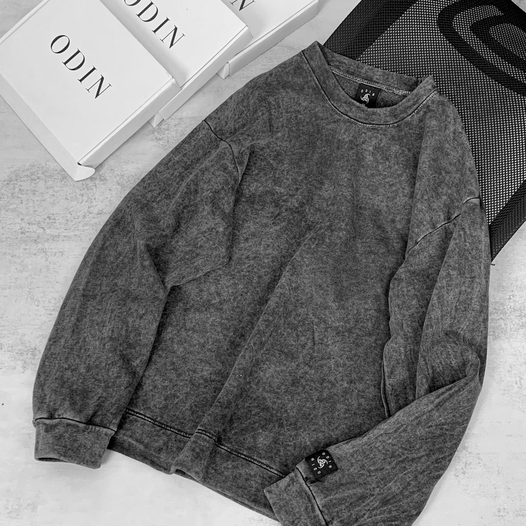 Áo Sweater Oversize Odin Acid, Áo nỉ dài tay Wash Unisex ODIN CLOTHING | BigBuy360 - bigbuy360.vn
