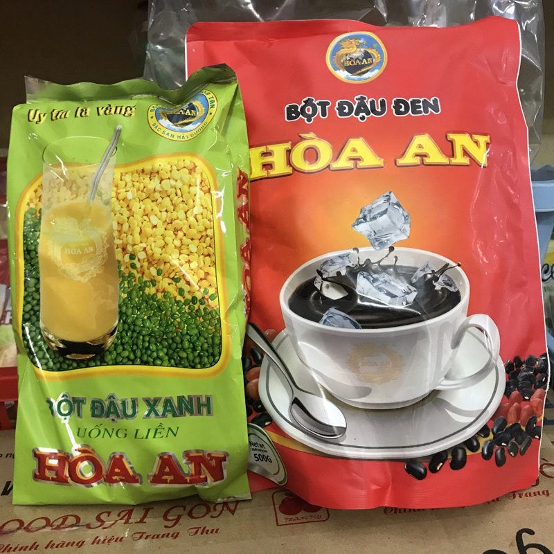 Bột đậu đen Hoà An bột đậu xanh hoà an uống liền túi 500g