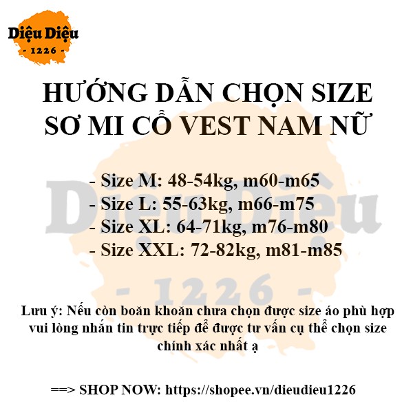 ÁO SƠ MI TAY NGẮN NAM NỮ ÁO ĐÔI FORM RỘNG SƠ MI CỔ VEST UNISEX HÀN QUỐC kèm ảnh thật - Diệu Diệu 1226