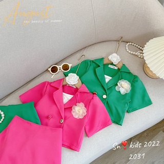 Set vest cộc 3 ct cho bé gái