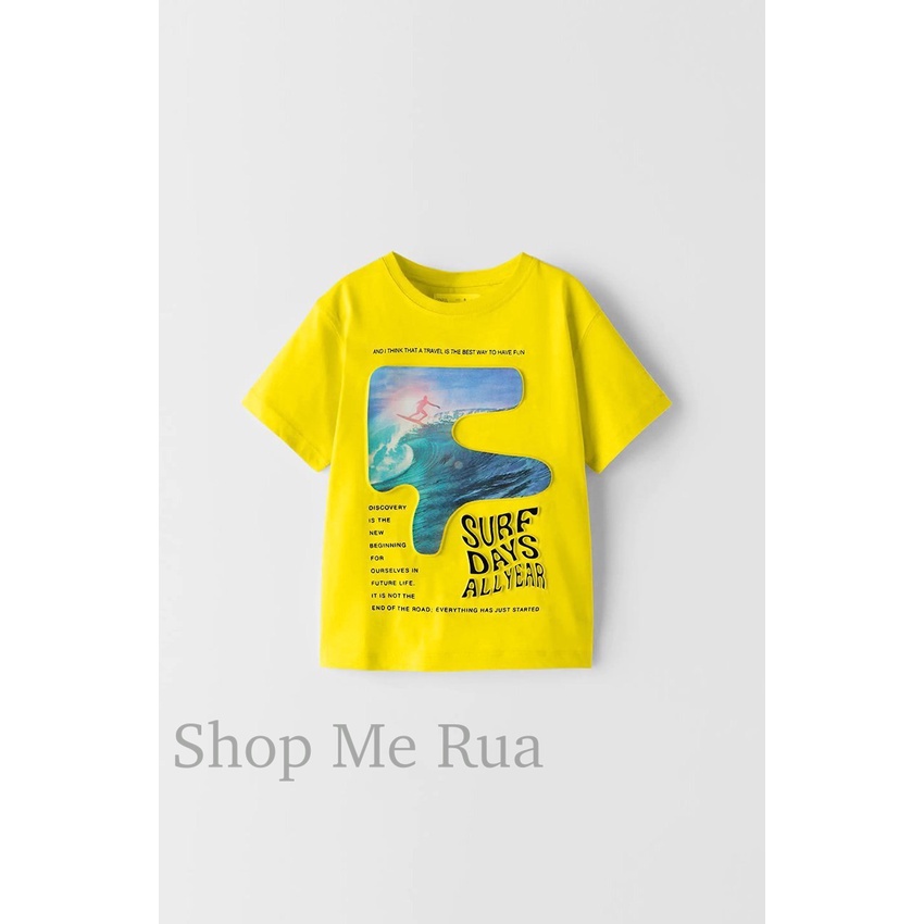 Áo thun bé trai ZARA xuất dư cộc tay, size đại  . BT05