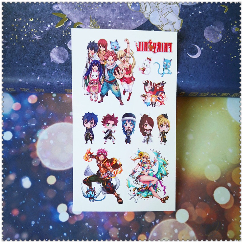 Hình xăm dán tạm thời in họa tiết anime Fairy Tail