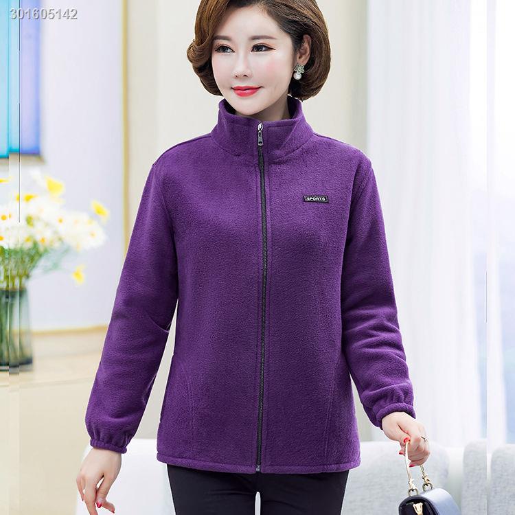 Áo Khoác Sweater Lông Cừu Cỡ Lớn Thời Trang Thu Đông Cho Nữ Trung Niên