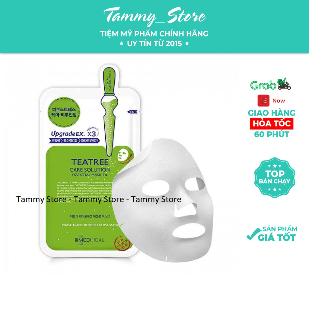 Lẻ miếng Mặt Nạ Giảm Mụn Mediheal Tea Tree Care Solution Essential Mask Ex