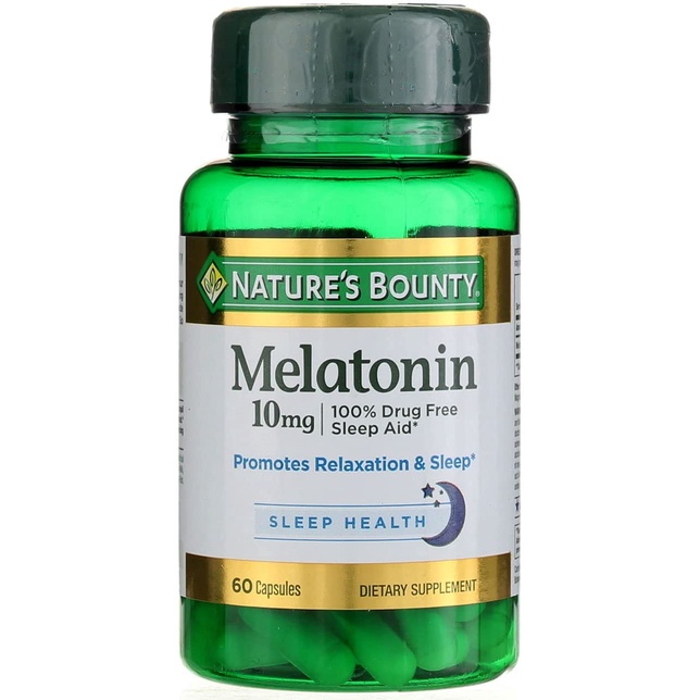 [DATE 1/2024] Nature’s Bounty Melatonin 10mg Capsules 45 / 60 VIÊN