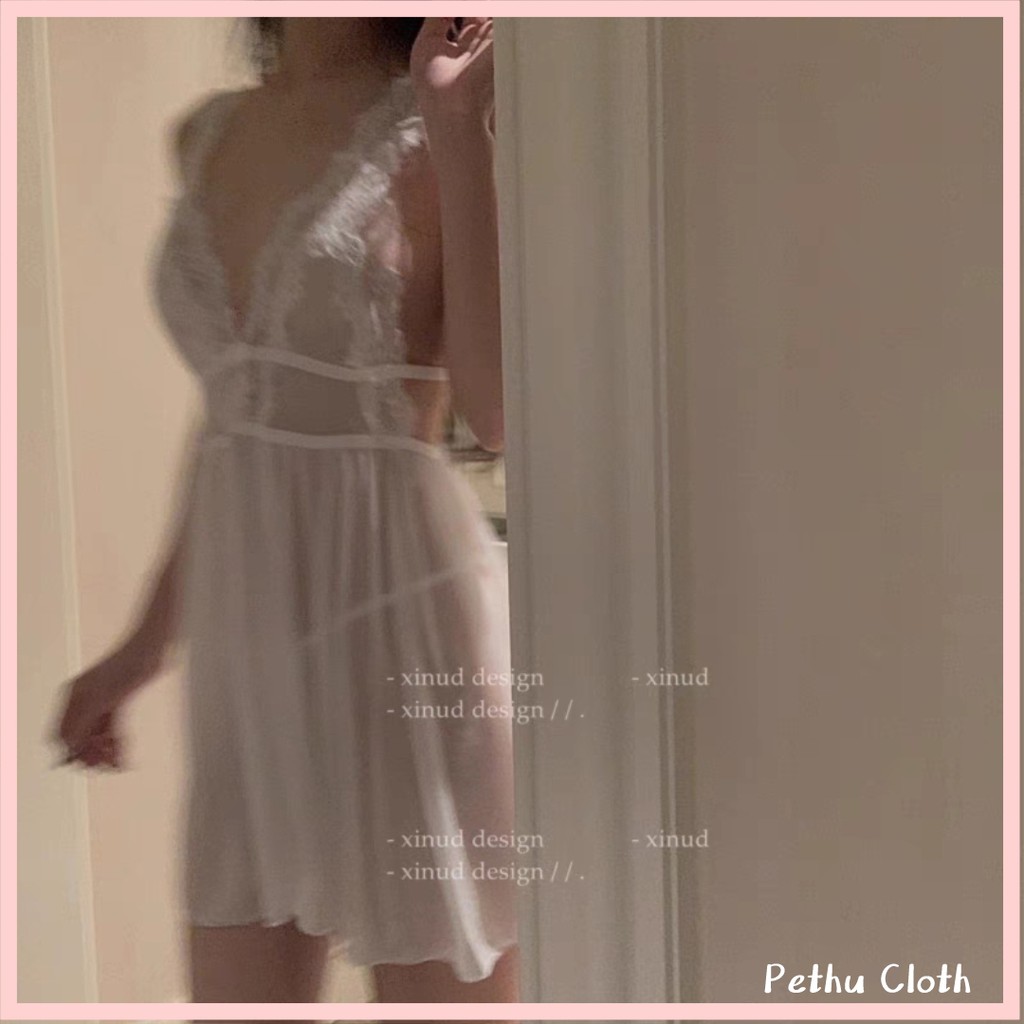 （Giao hàng bảo mật）🤞Đồ ngủ sexy nữ💖Đầm Ngủ cao cấp hai dây ren phối+quần lót cho 40-65kg ---001 | BigBuy360 - bigbuy360.vn