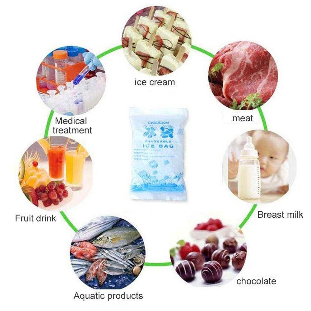 Bộ 10 Túi Nhựa Đựng Đá Làm Lạnh Vật Lý Giảm Đau Tiện Dụng