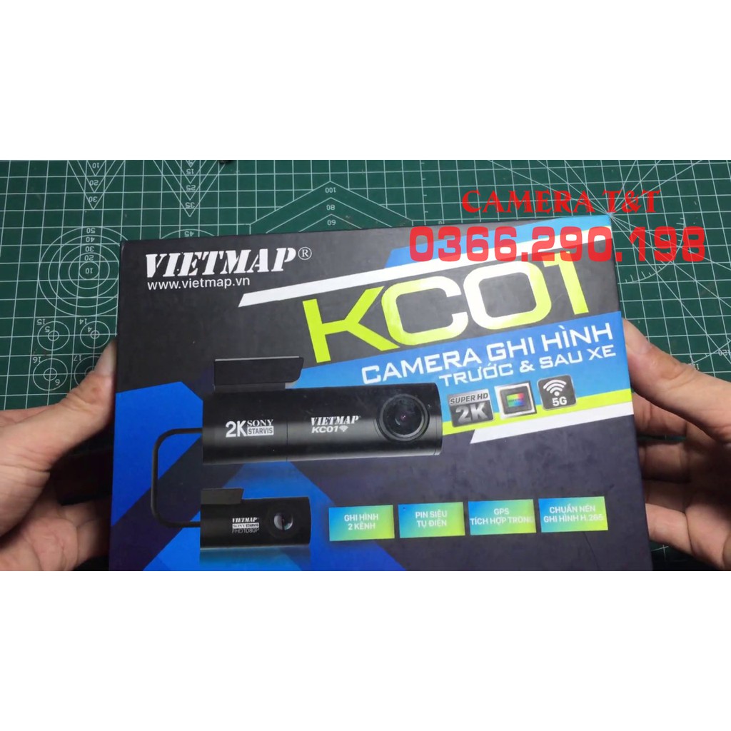 {NHẬP MÃ GIẢM NGAY 300K} CAMERA HÀNH TRÌNH VIETMAP KC01 - GHI HÌNH KÉP TOÀN CẢNH TRƯỚC VÀ SAU - TẶNG KÈM THẺ NHỚ VIETMAP