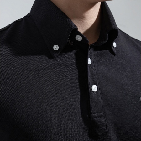 Áo phông Polo nam cổ Button Down 3 màu cổ bẻ eMOTiON, Áo thun Cotton phối màu lịch sự, trẻ trung