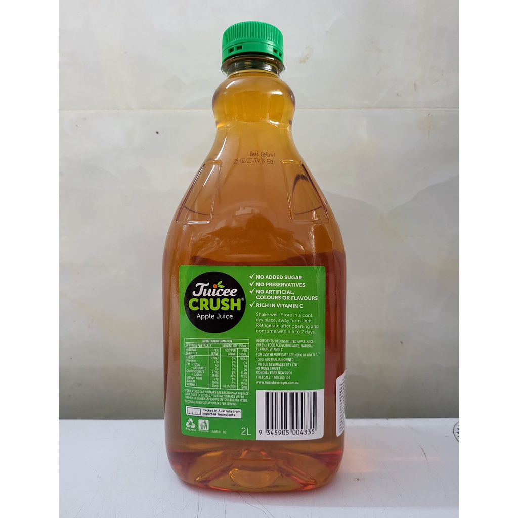 [Bình 2 Lít] NƯỚC ÉP TÁO [Australia] JUICEE CRUSH Apple Juice