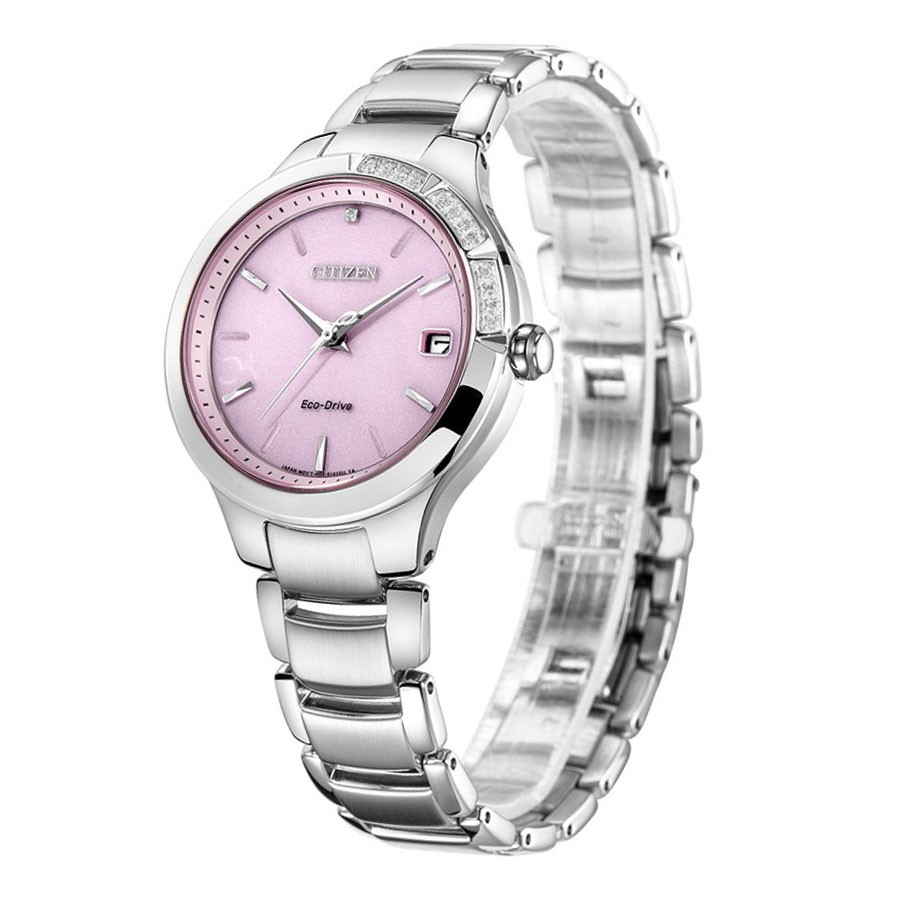 Đồng Hồ Nữ Citizen Đính Đá Swarovski Dây Thép Không Gỉ EO1150-59W - Mặt Hồng (Sapphire)