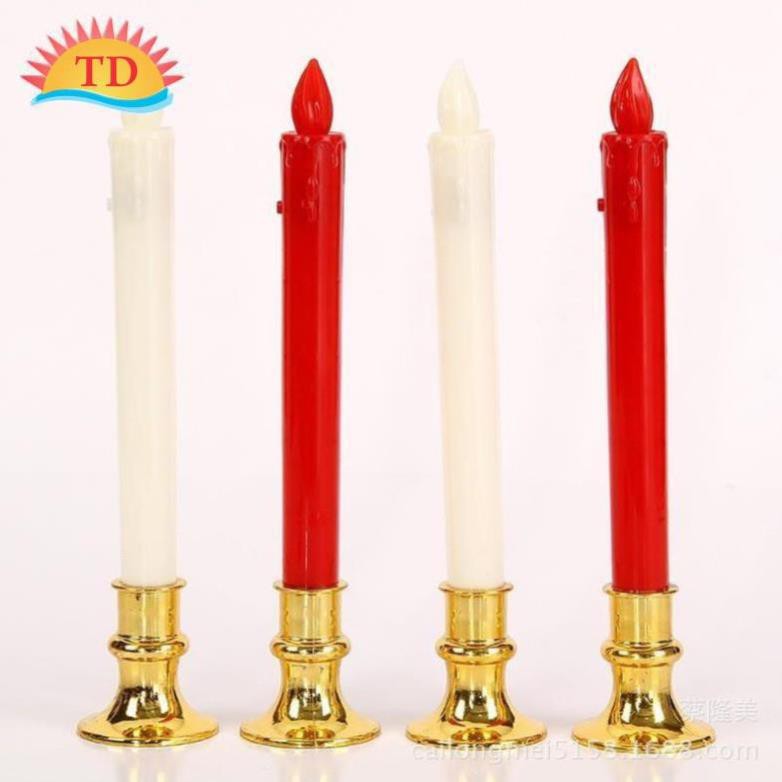 Cặp Nến điện tử để bàn thờ có chân đế loại cao 13cm, loại cao 19cm