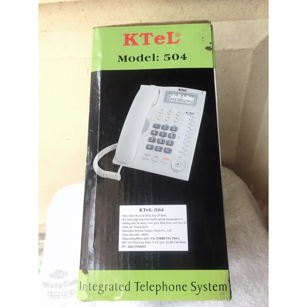 Điện thoại bàn chuông to, hiện số gọi đến -  Ktel 504- BH 12 tháng