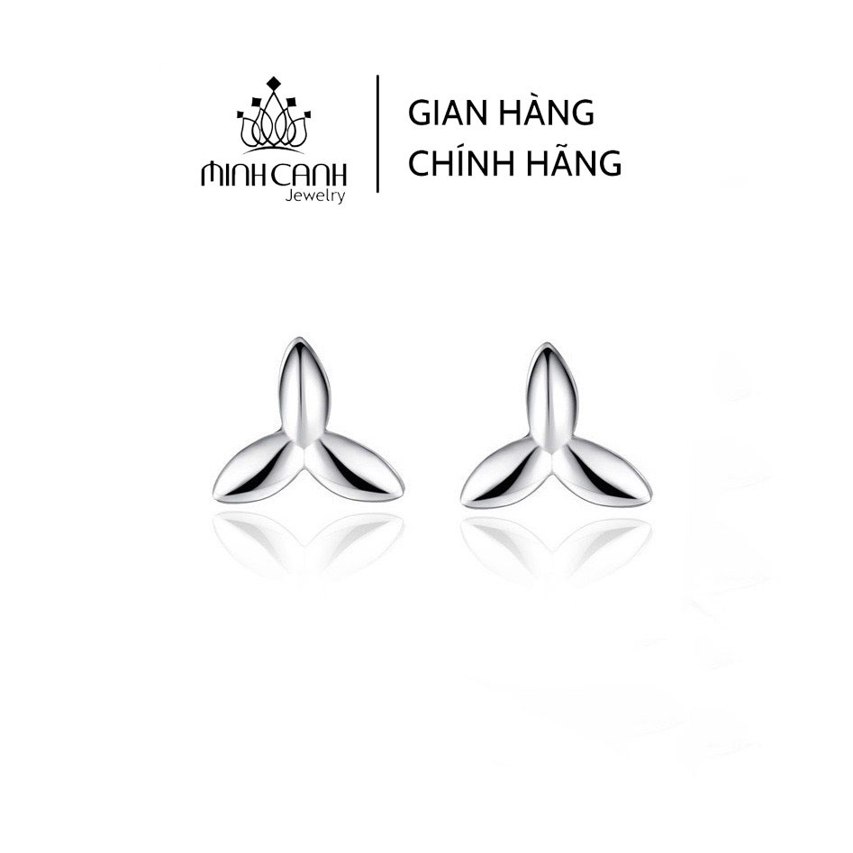 Bông Tai Bạc 3 Lá Trơn Mini - Minh Canh Jewelry