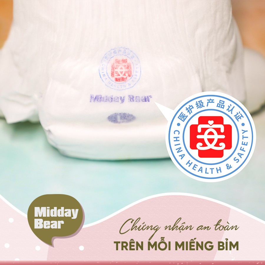 Tã/Bỉm dán/quần Midday Bear size Nb36/S74/M62/L58/XL52/M60/L58/XL54/XXL50