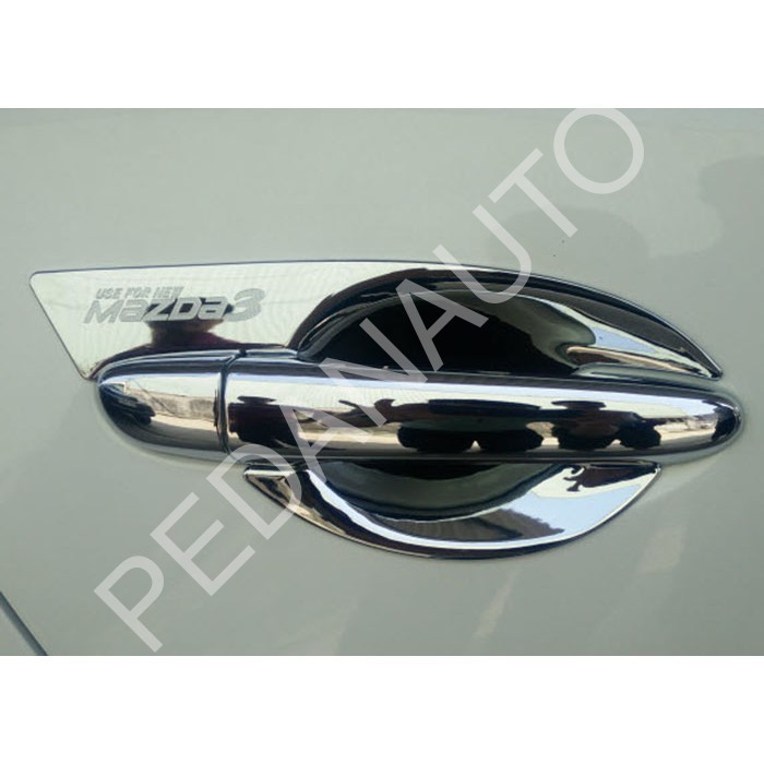 Ốp Tay Hõm Cửa Xe Mazda 3 đời 2014 đến 2021 Mạ Crom cao cấp