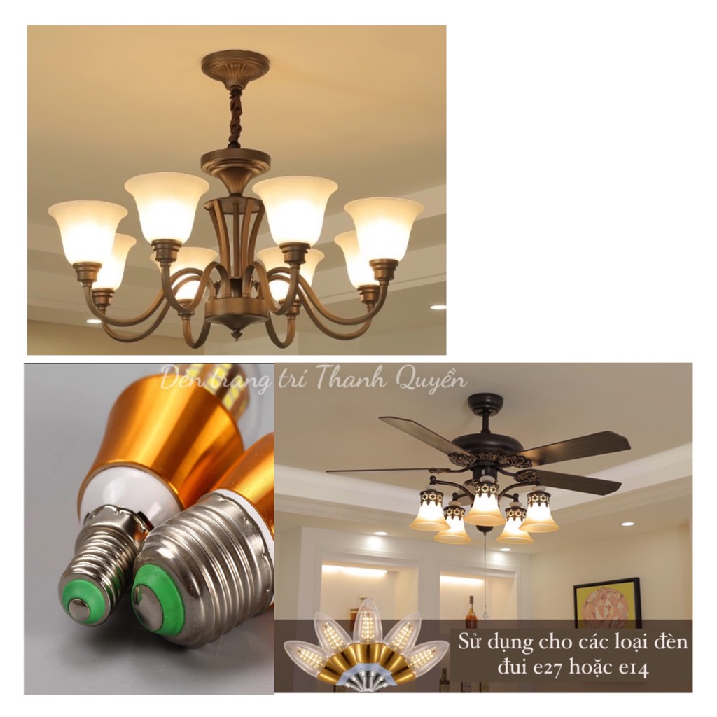 Bóng đèn Led trái ớt Banaco E14 E27 5w ánh sáng trắng, vàng siêu tiết kiệm điện loại tốt