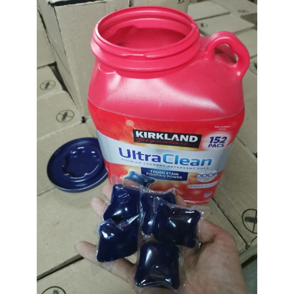 Viên giặt xả kháng khuẩn utra Kirkland 152 viên nhập Mỹ