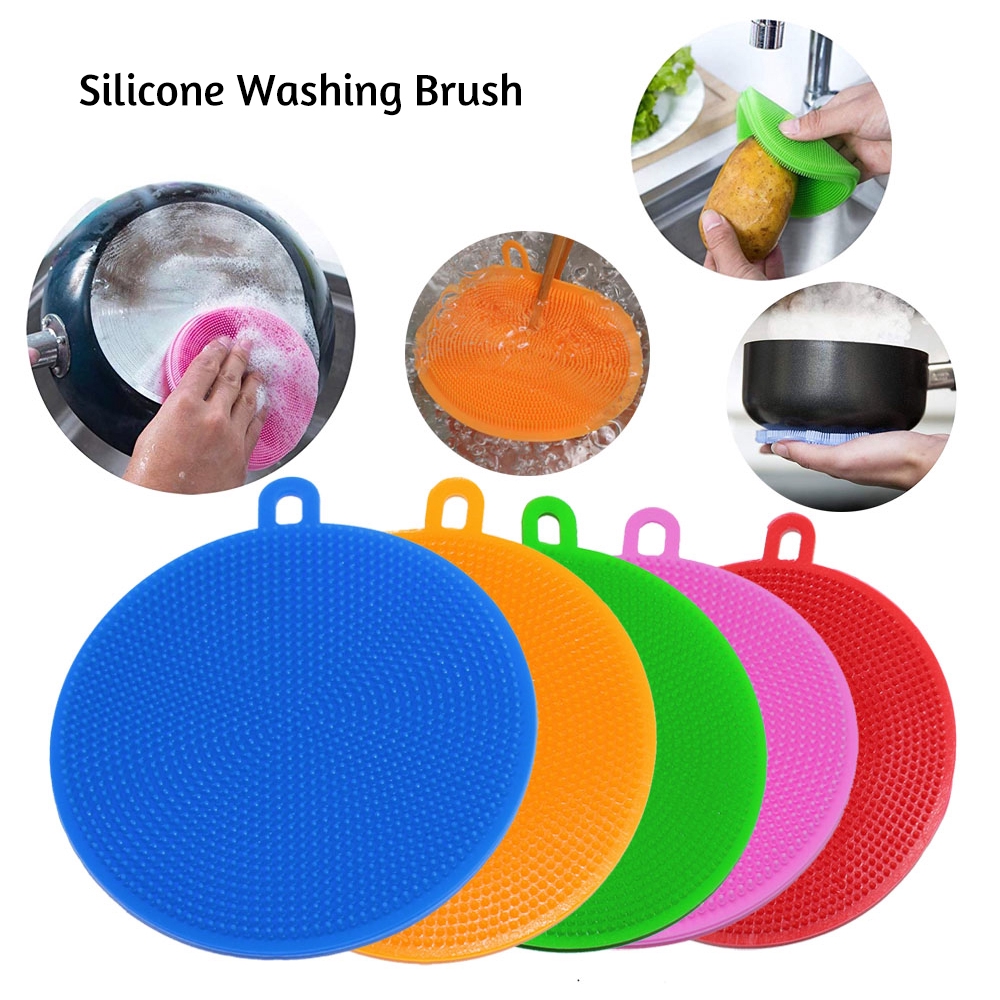 Cọ rửa chén bằng silicon an toàn tiện dụng cho nhà bếp